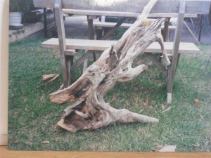 As I got the piece of wood. Finally