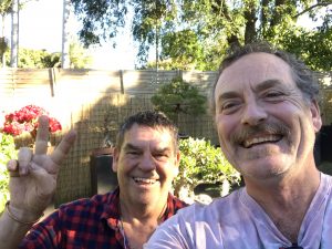 Mike Eberle of Simply Japanese Bonsai at Pomona. He's been at Eumundi Markets for 18 years. Great bloke