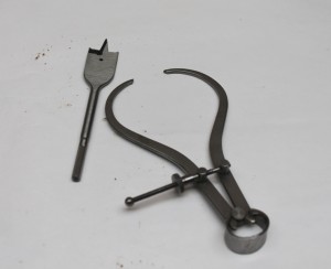 Spade bit measuring